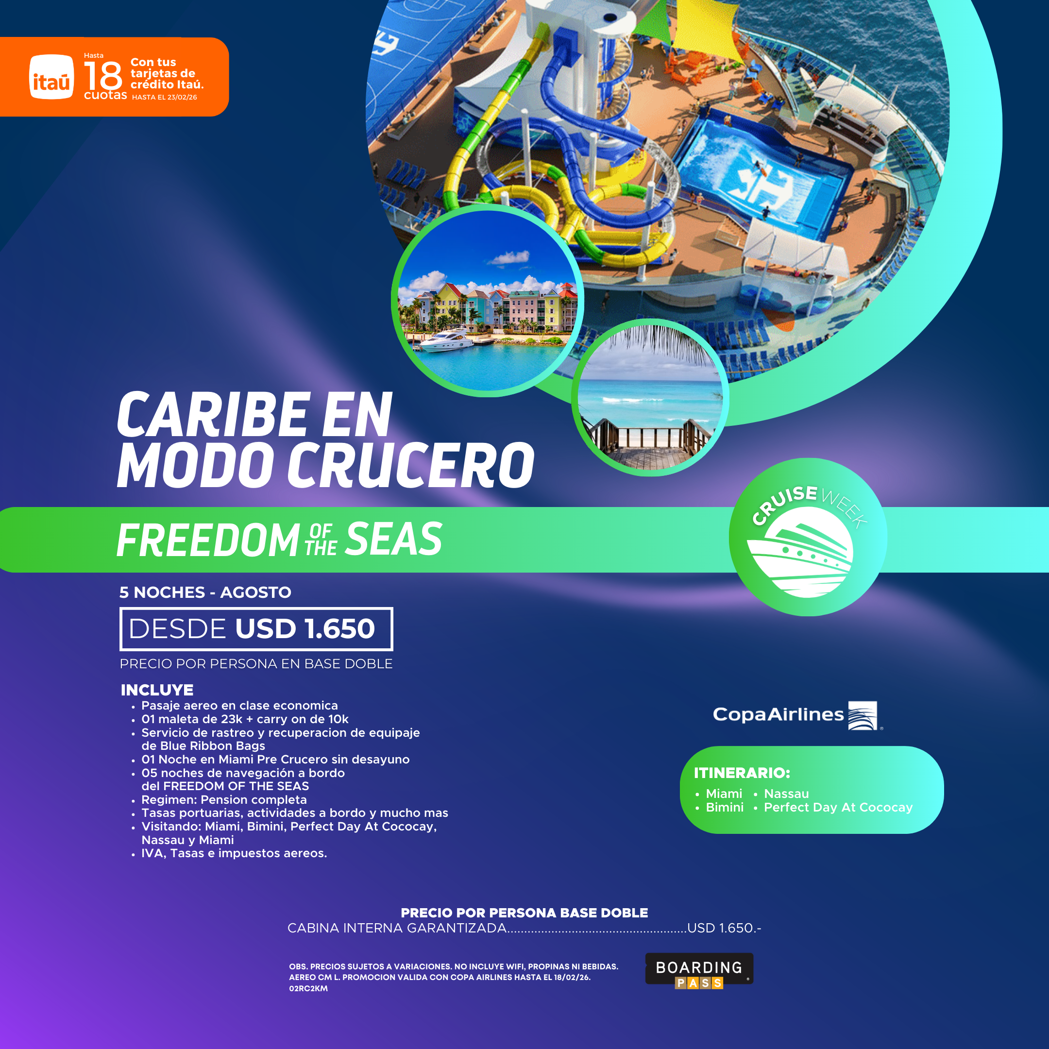 CARIBE EN MODO CRUCERO